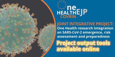 COVRIN project tools promotional banner with text explaining the project and an image of Coronavirus